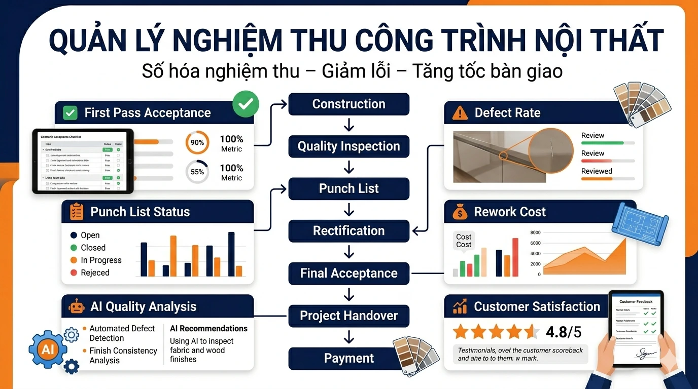 Quản lý nghiệm thu công trình nội thất